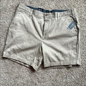 Nautica Tan Flat Front Shorts Casual Style